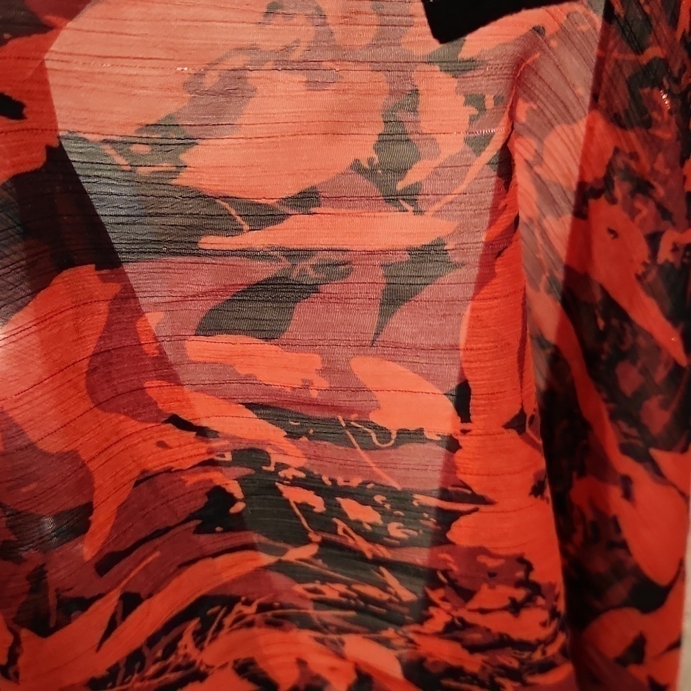 Red, Black and Gold Scarf - Picture 5 of 6